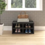Compact Shoe Rack Black